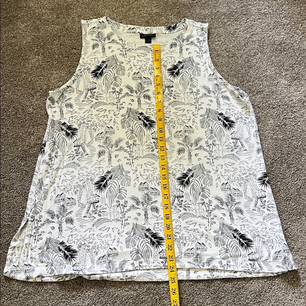 JJill Wearever Collection Sleeveless Tropical Print Top